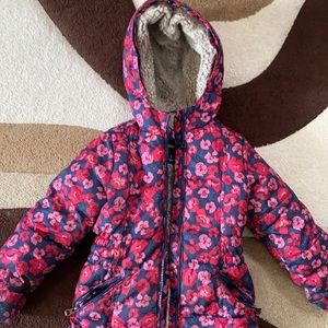Girl’s Fur-lined Winter Coat Size S(4)